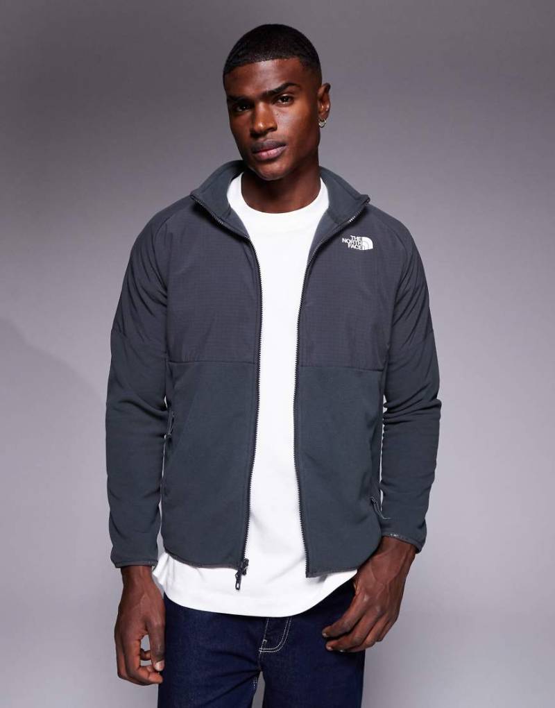 The North Face - Glacier - Jacke aus schwerem Fleece in Asphaltgrau/TNF-Schwarz von The North Face