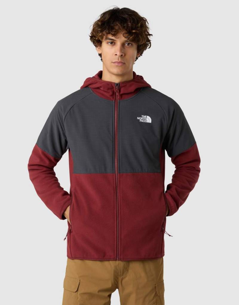 The North Face - Glacier - Schwere Fleece-Jacke in Sumac/Asphaltgrau mit durchgehendem Reißverschluss und Kapuze-Brown von The North Face