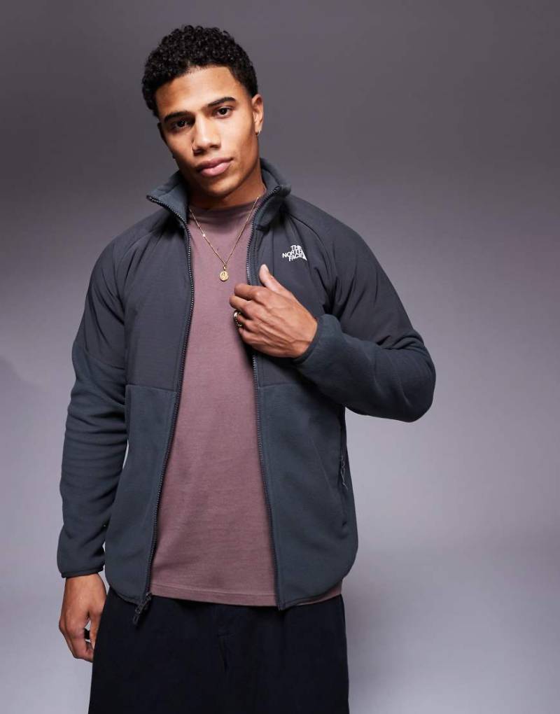 The North Face - Glacier - Schwere Fleecejacke in Grau mit durchgehendem Reißverschluss von The North Face