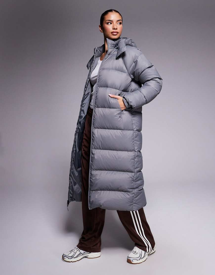 The North Face - Hydrenalite - Langer City-Daunenparka in rauchigem Perlengrau mit Kapuze von The North Face