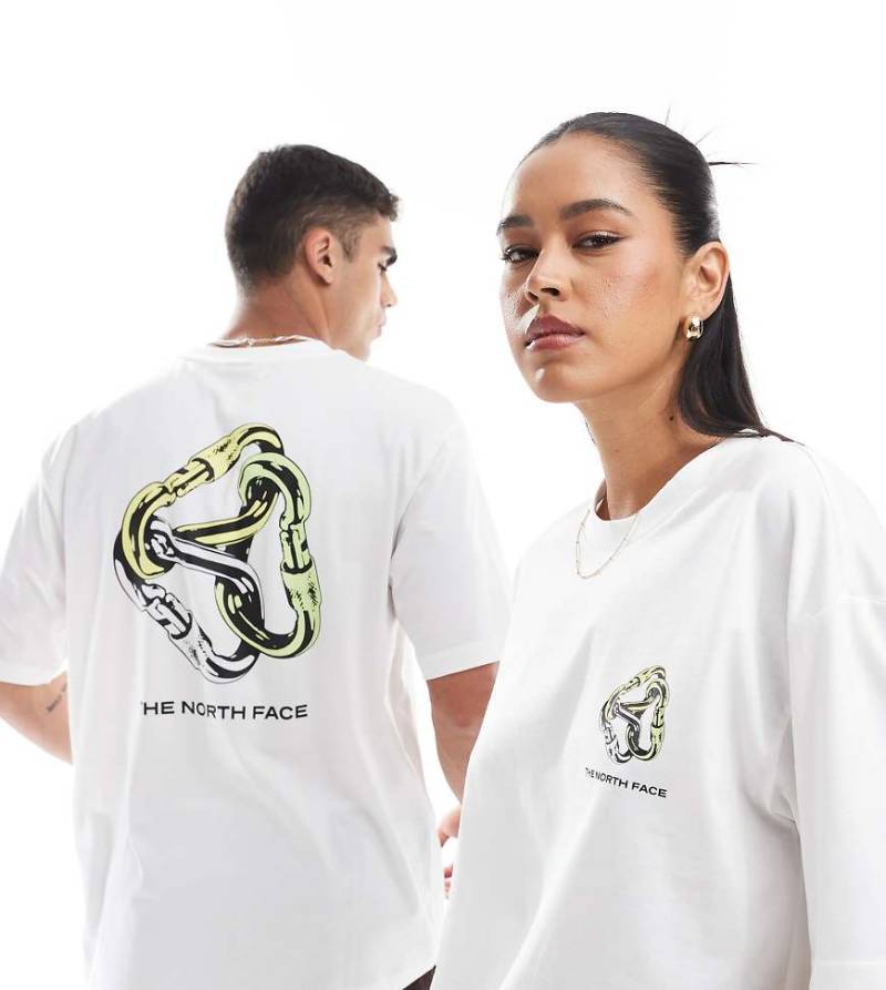 The North Face - Interlock Carabiner - Oversize-T-Shirt in Weiß mit Rückenprint von The North Face