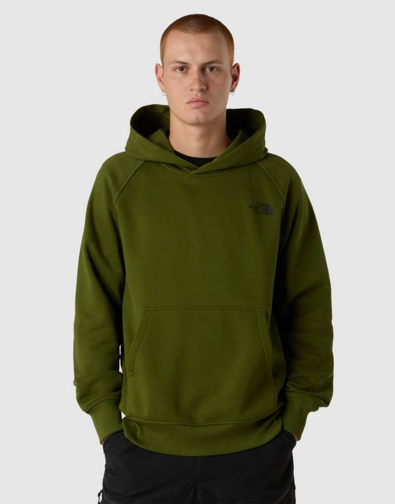 The North Face - Kapuzenpullover in Waldgrün / TNF-Schwarz mit Raglanärmeln und Redbox-Logo von The North Face