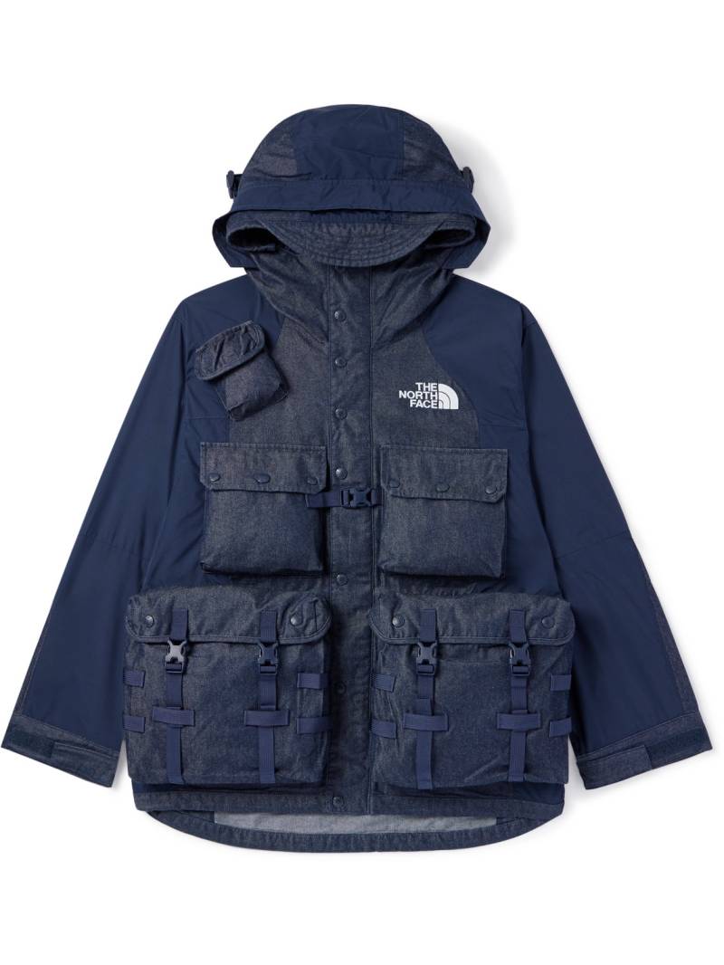 The North Face - Logo-Embroidered Denim and GORE-TEX Hooded Jacket - Men - Blue - M von The North Face