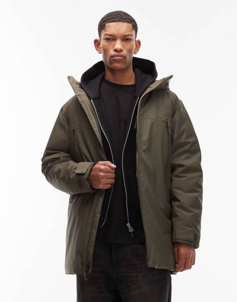 The North Face - MTN Range - Wasserdichter, isolierter Daunen-Parka in Grün mit Kapuze von The North Face