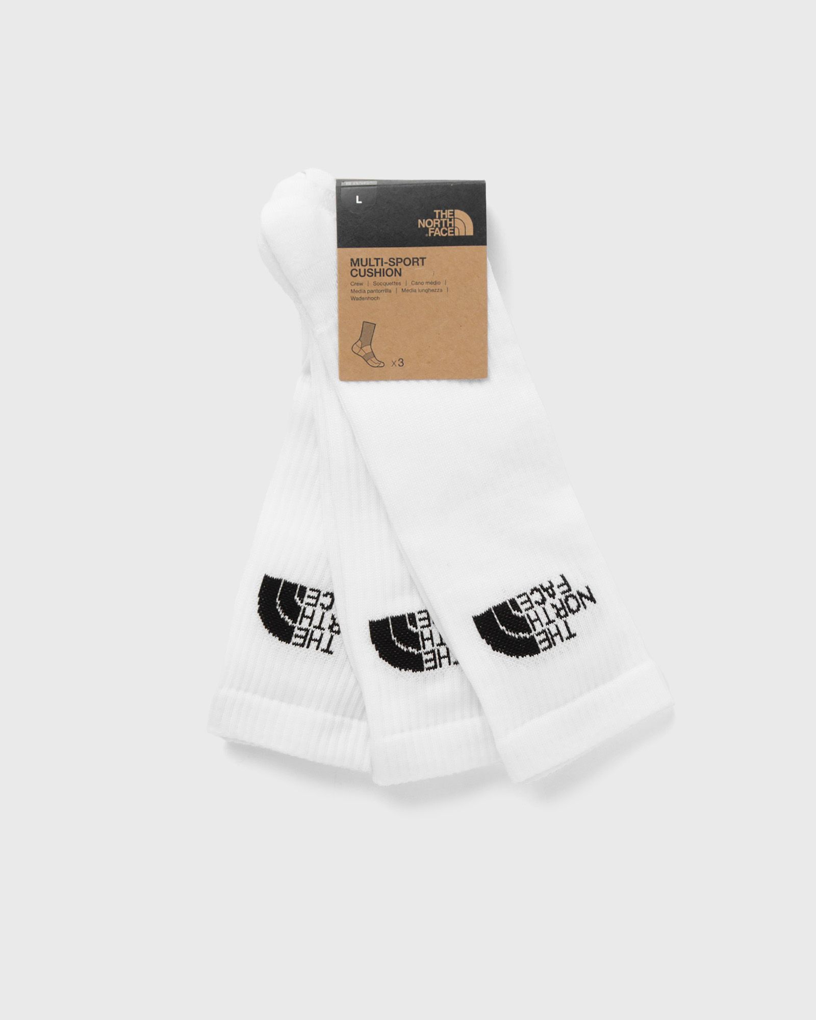 The North Face MULTI SPORT CUSH CREW SOCK 3P men Socks white in Größe:M von The North Face