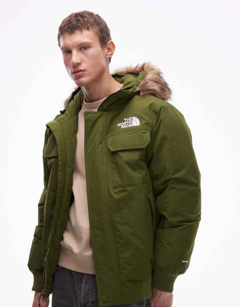 The North Face - McMurdo - Daunen-Bomberjacke in Grün mit Kunstpelzkragen von The North Face
