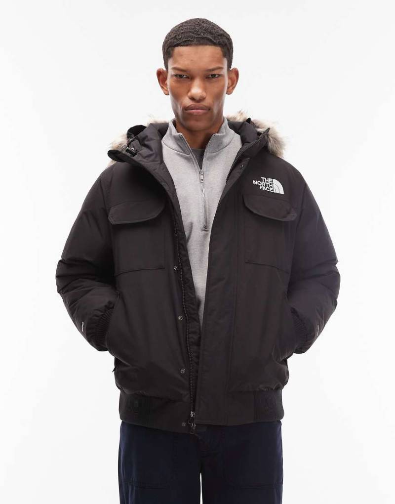 The North Face - McMurdo - Daunen-Bomberjacke in Schwarz mit Kunstpelzkapuze von The North Face