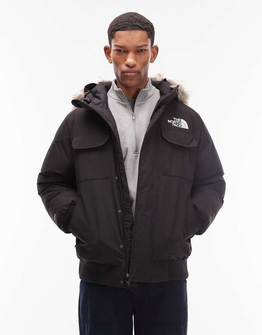 The North Face - McMurdo - Daunen-Bomberjacke in Schwarz mit Kunstpelzkapuze von The North Face