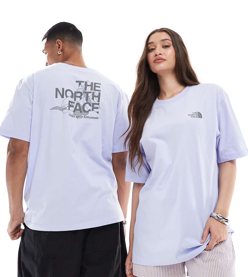 The North Face - Mountain Sketch - Oversize-T-Shirt in Hellblau mit Rückenprint The North Face - Mountain Sketch - Oversize-T-Shirt in Hellblau mit Rückenprint von The North Face