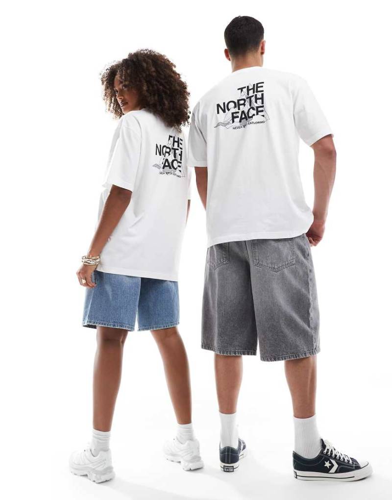 The North Face - Mountain Sketch - Oversize-T-Shirt in Weiß mit Rückenprint von The North Face