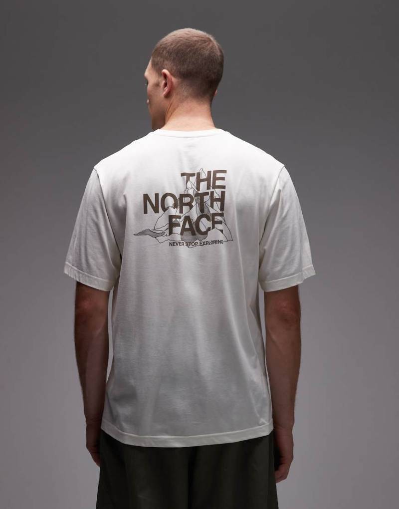 The North Face - Mountain Sketch - Oversize-T-Shirt in Wollweiß mit Rückenprint von The North Face