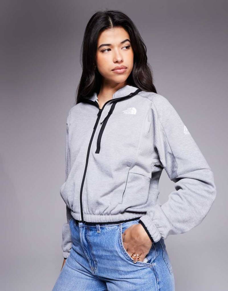 The North Face - Mountains Athletics - Fleece-Jacke in Grau mit durchgehendem Reißverschluss von The North Face