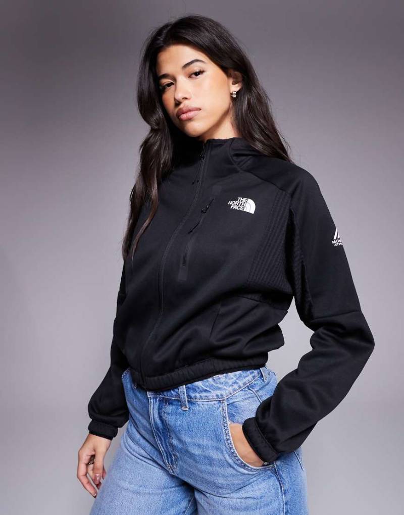 The North Face - Mountains Athletics - Fleece-Jacke in Schwarz mit durchgehendem Reißverschluss von The North Face