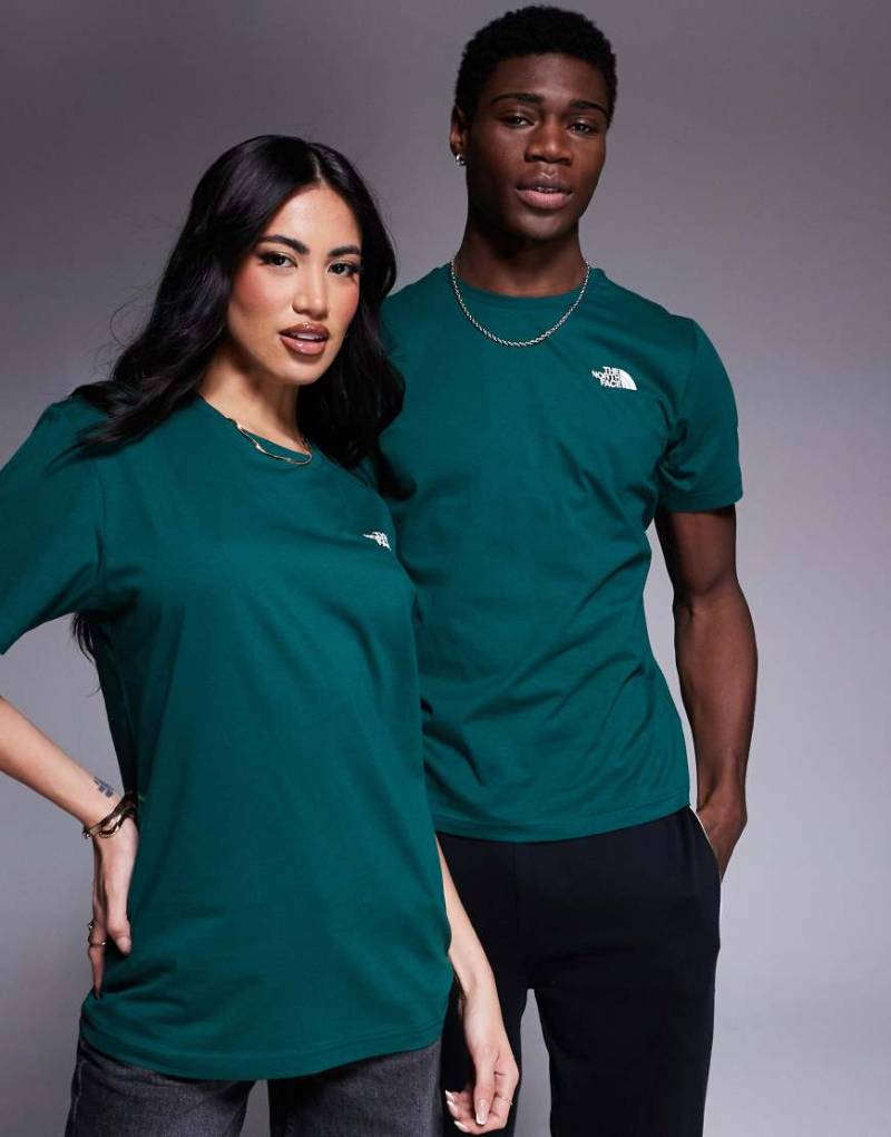 The North Face - NSE BOX - T-Shirt in Grün mit Rückenprint und Logo von The North Face