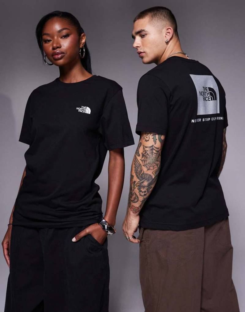 The North Face - NSE BOX - T-Shirt mit Rückenprint in Schwarz und reflektierendem Logo von The North Face