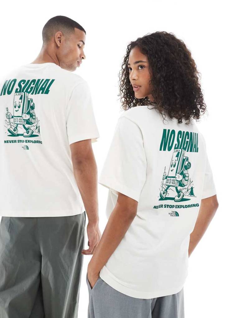 The North Face - No Signal - Unisex-T-Shirt in Wollweiß mit Rückenprint von The North Face