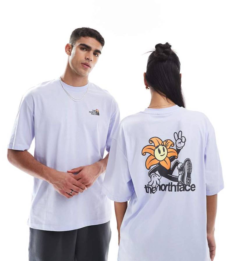 The North Face - Oversize-T-Shirt in Hellblau mit Blüten-Rückenprint, exklusiv bei ASOS von The North Face