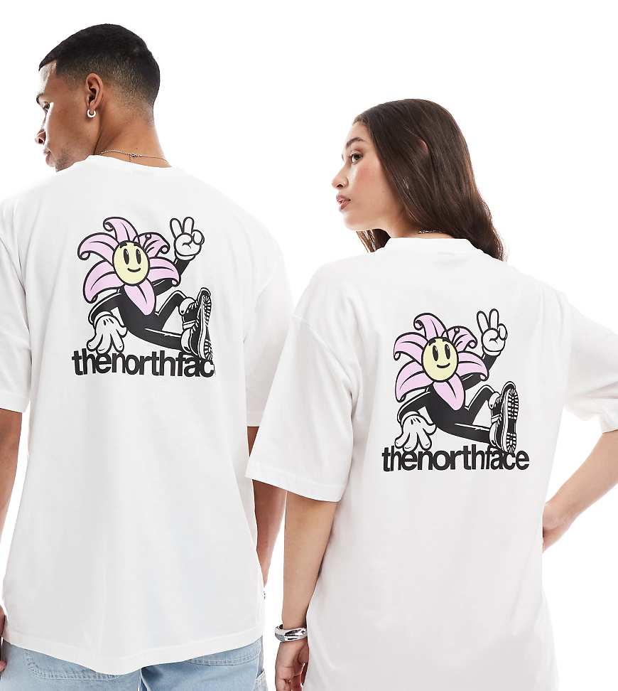 The North Face - Oversize-T-Shirt in Weiß mit Blüten-Rückenprint, exklusiv bei ASOS von The North Face