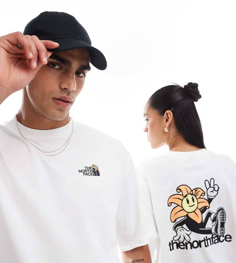 The North Face - Oversize-T-Shirt in Weiß mit Blüten-Rückenprint, exklusiv bei ASOS von The North Face