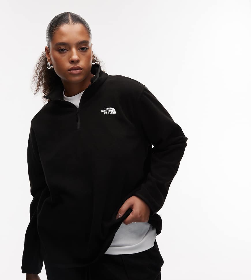 The North Face Plus - Glacier - Fleecejacke in TNF-Schwarz mit kurzem Reißverschluss The North Face Plus - Glacier - Fleecejacke in TNF-Schwarz mit kurzem Reißverschluss von The North Face