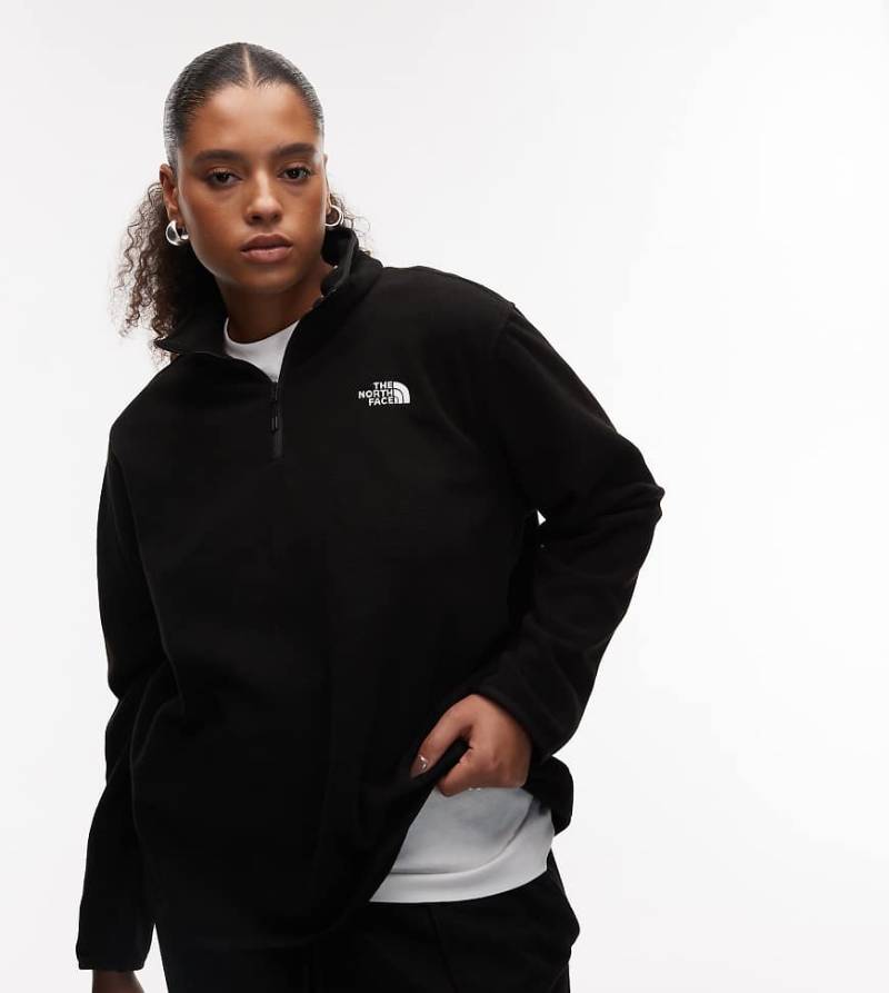 The North Face Plus - Glacier - Fleecejacke in TNF-Schwarz mit kurzem Reißverschluss The North Face Plus - Glacier - Fleecejacke in TNF-Schwarz mit kurzem Reißverschluss von The North Face