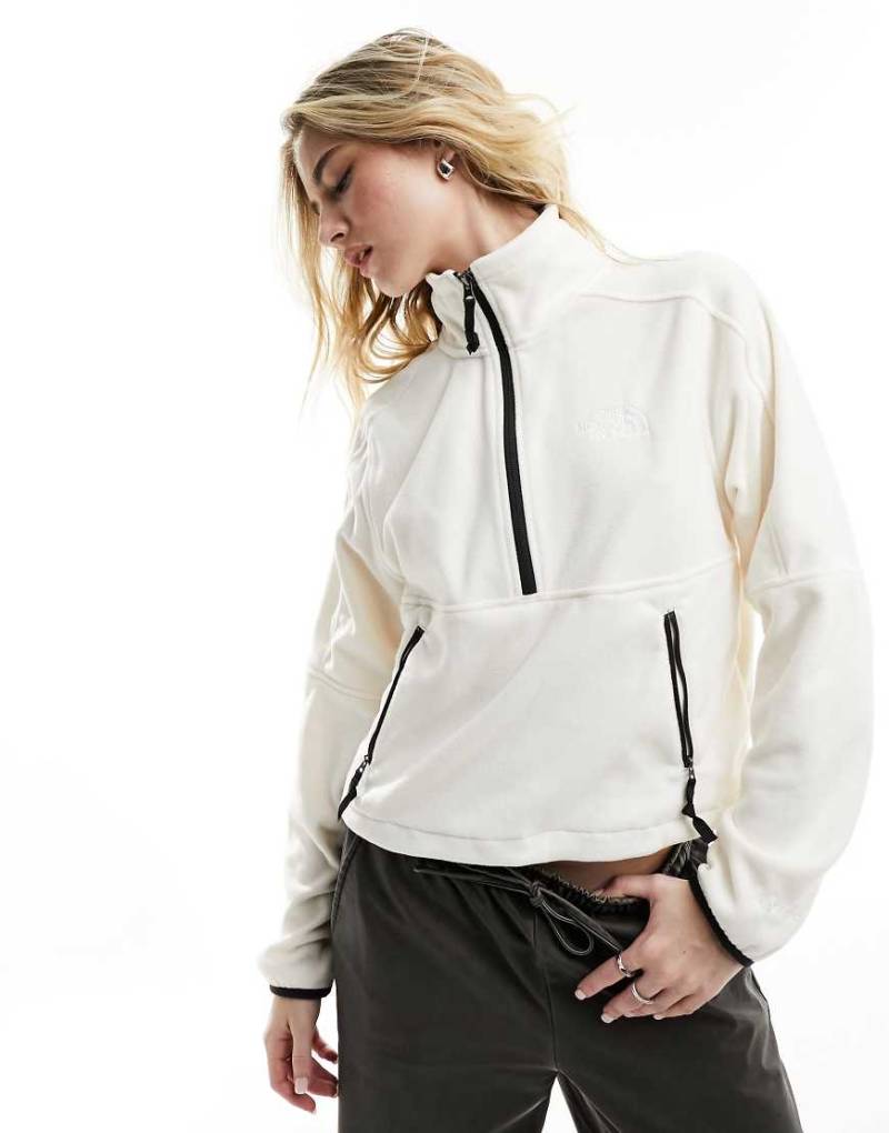 The North Face - Polartec 100 - Fleecejacke in gebrochenem Weiß mit kurzem 1/4-Reißverschluss von The North Face