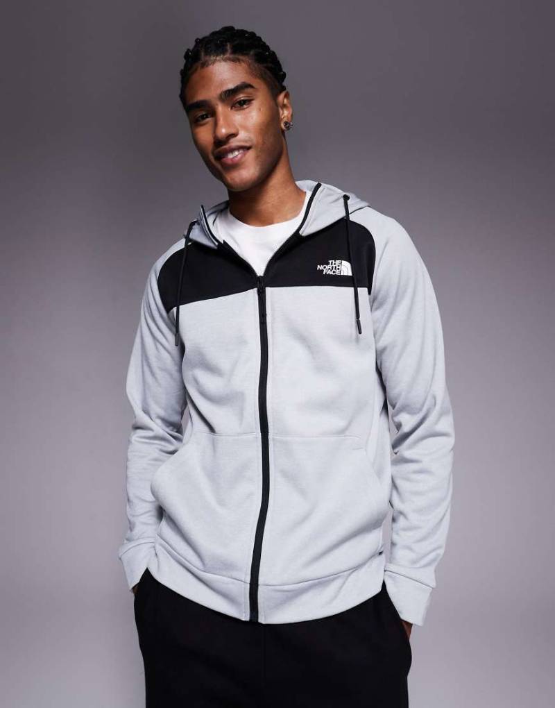 The North Face - Reaxion - Fleece-Kapuzenpullover in meliertem Hochhaus-Hellgrau von The North Face