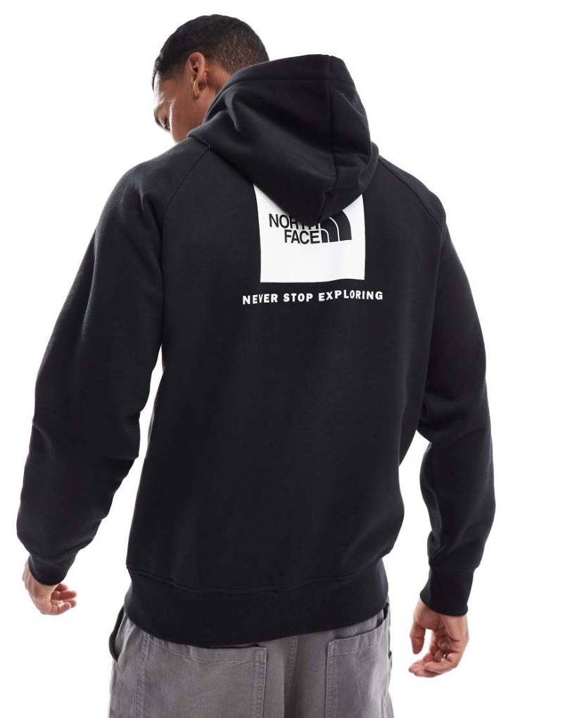 The North Face - Schwarzer Kapuzenpullover aus Raglan mit Kastenlogo von The North Face