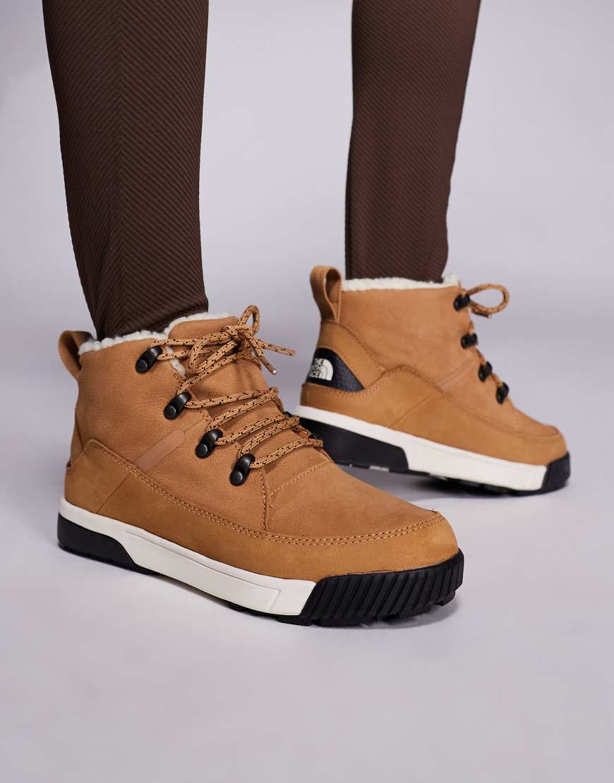 The North Face - Sierra Mid - Wanderstiefel in Braun und Weiß mit Fleece-Futter-Brown von The North Face