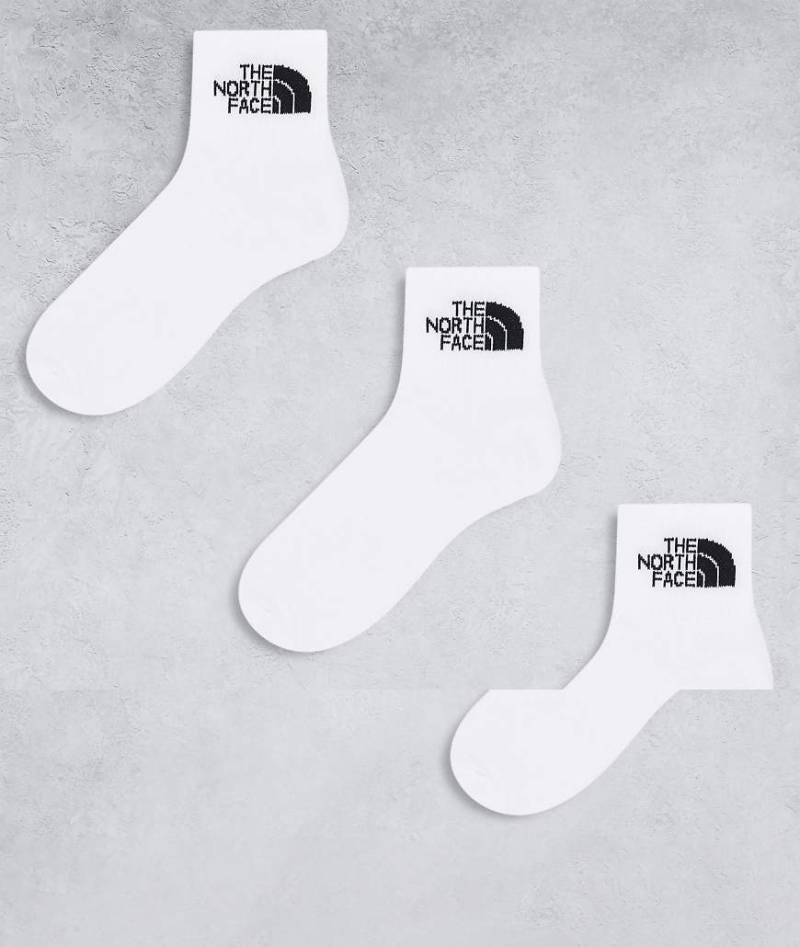 The North Face - Simple Dome - 3er-Pack Knöchelsocken in Weiß mit Logo von The North Face