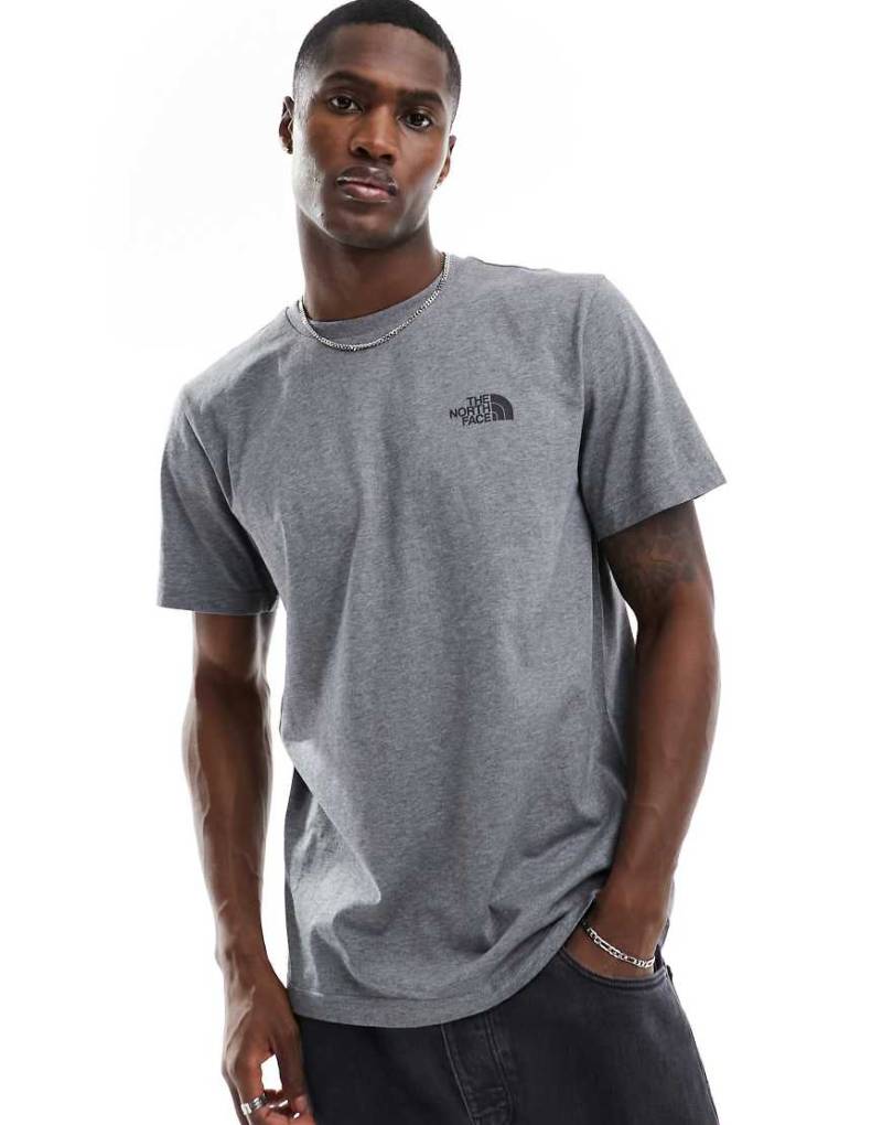 The North Face - Simple Dome - T-Shirt in Dunkelgrau mit Logo The North Face - Simple Dome - T-Shirt in Dunkelgrau mit Logo von The North Face