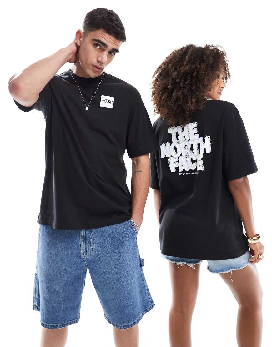 The North Face - Stone Block - Oversize-T-Shirt in Schwarz mit Logoprint auf dem Rücken von The North Face