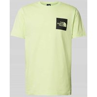 The North Face T-Shirt mit Label-Print Modell 'FINE' in Hellgruen, Größe L von The North Face