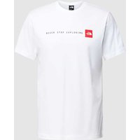 The North Face T-Shirt mit Label-Print Modell 'NEVER STOP EXPLORIN' in Weiss, Größe M von The North Face