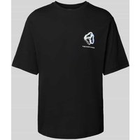 The North Face T-Shirt mit Label-Print in Metallic Black, Größe XXL von The North Face