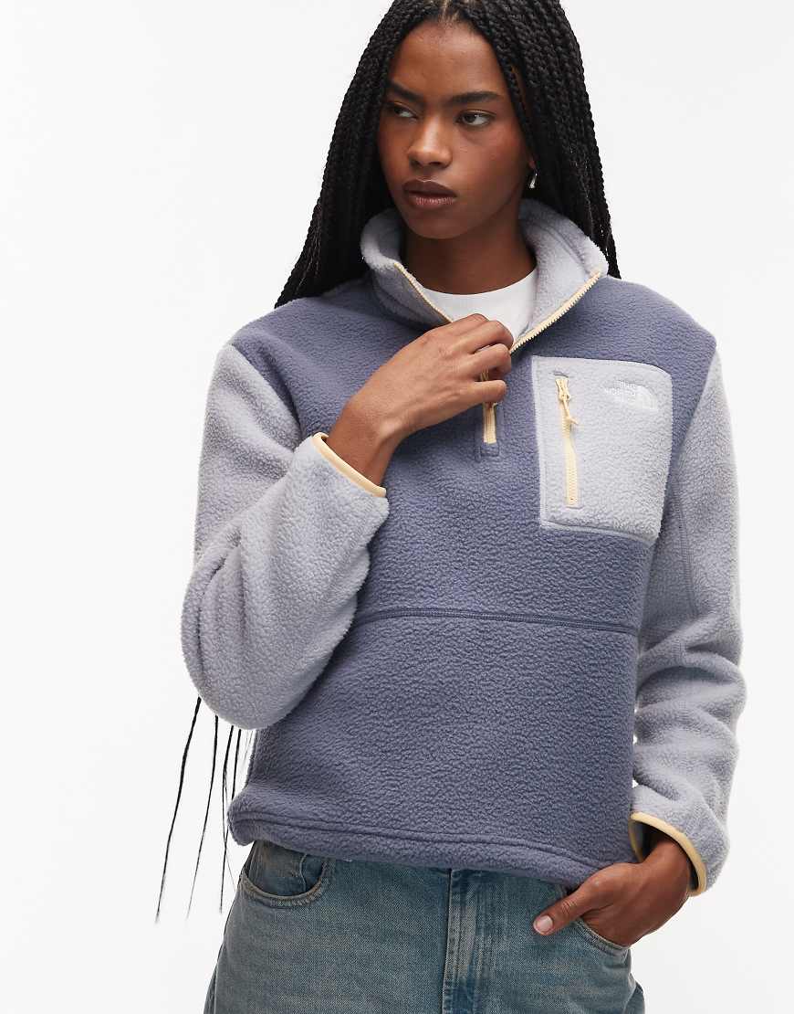 The North Face - Yumiori - Fleecepullover in Blau mit kurzem Reißverschluss von The North Face