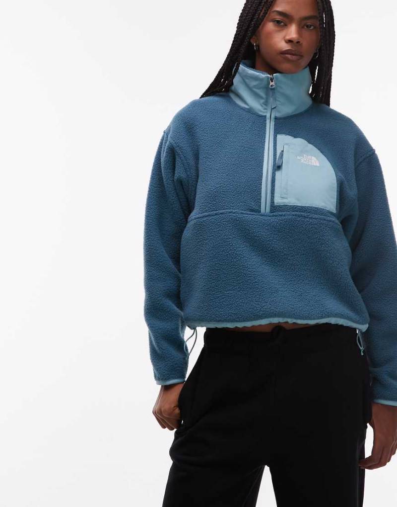 The North Face - Yumiori Off Peak - Fleece-Jacke in Marineblau mit kurzem Reißverschluss von The North Face