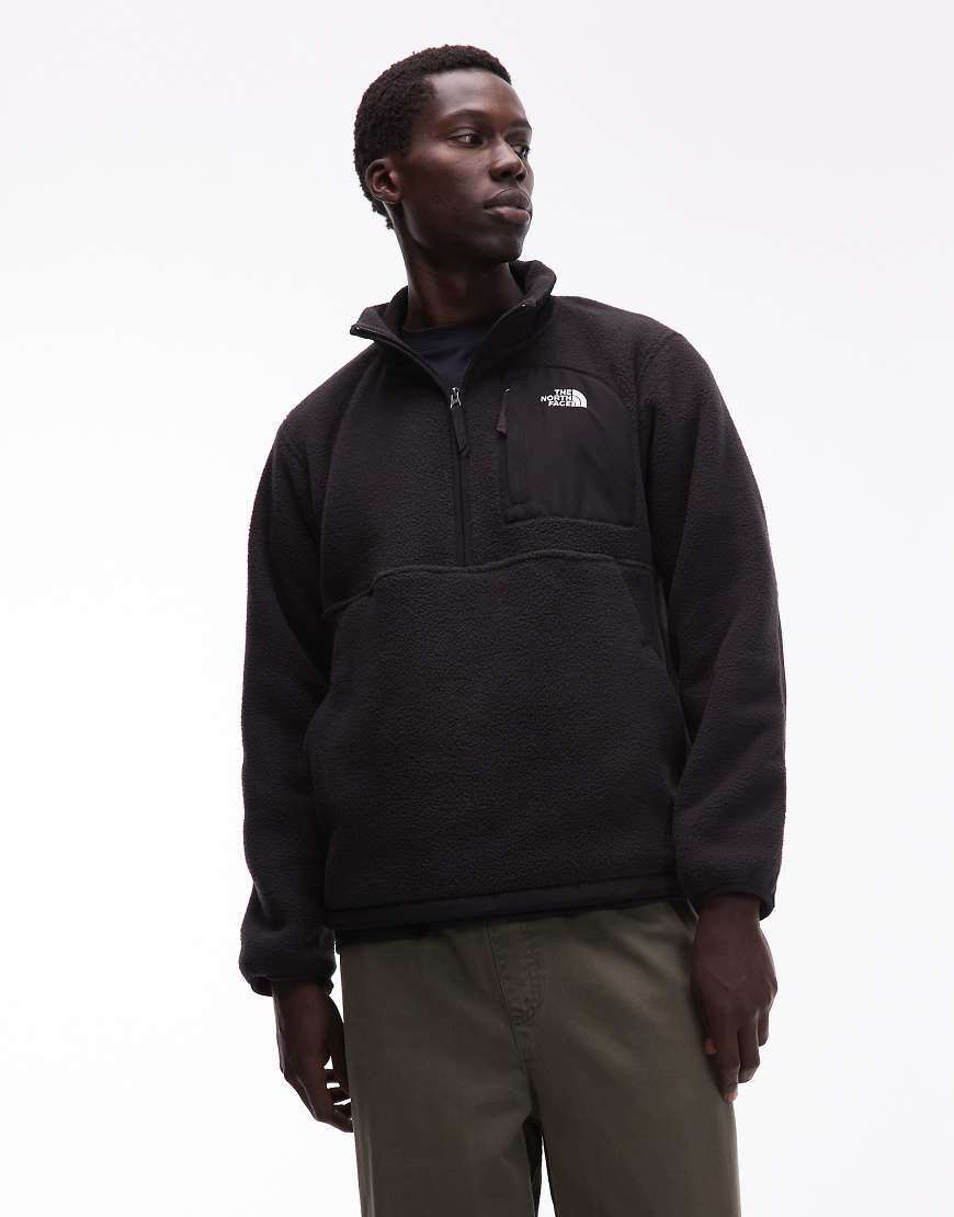 The North Face - Yumiori Off Peak - Schwere Fleece-Jacke in grauem Farbblockdesign mit halblangem Reißverschluss-Schwarz von The North Face