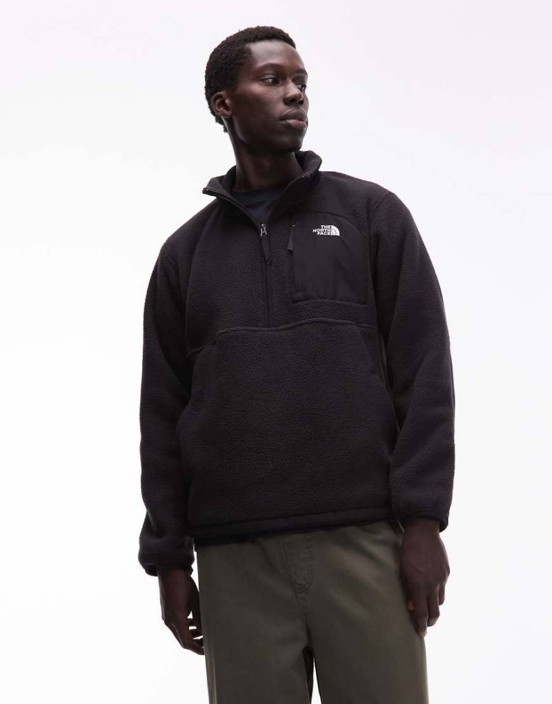 The North Face - Yumiori Off Peak - Schwere Fleece-Jacke in grauem Farbblockdesign mit halblangem Reißverschluss-Schwarz von The North Face