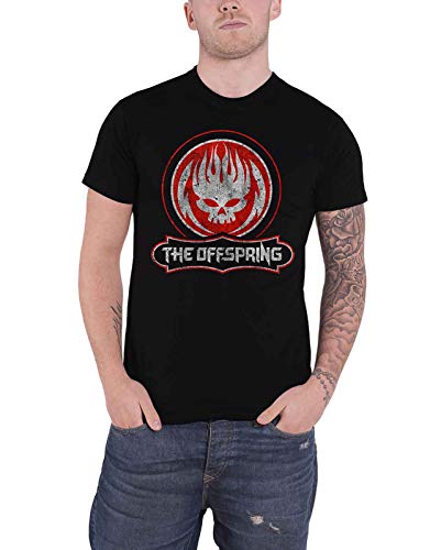 The Offspring T Shirt Distressed Skull Band Logo Nue offiziell Herren Schwarz XL von The Offspring