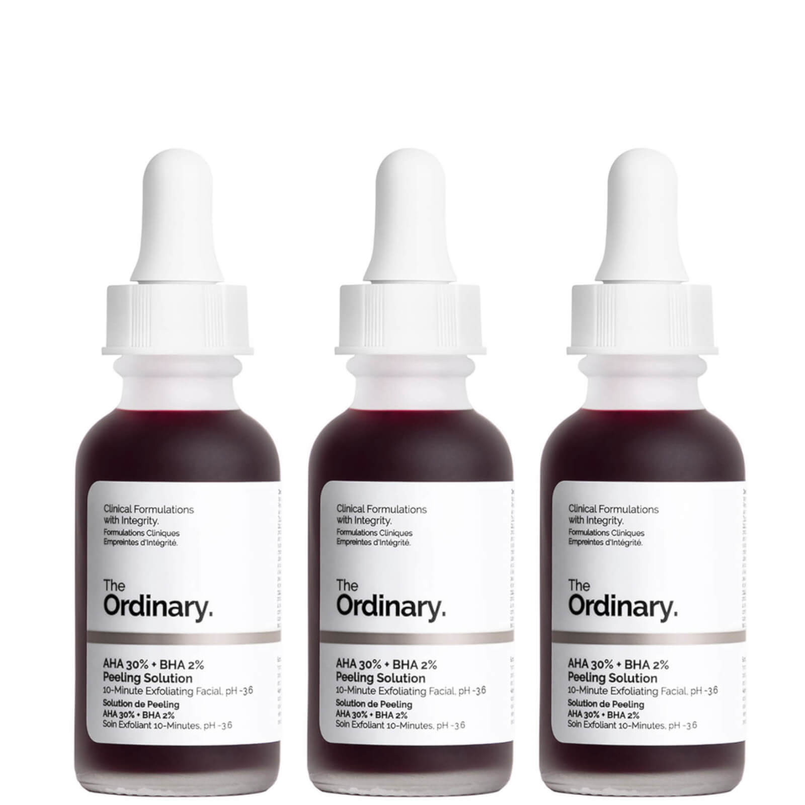 The Ordinary AHA 30% and BHA 2% Peeling Solution 30ml (Three Pack) von The Ordinary