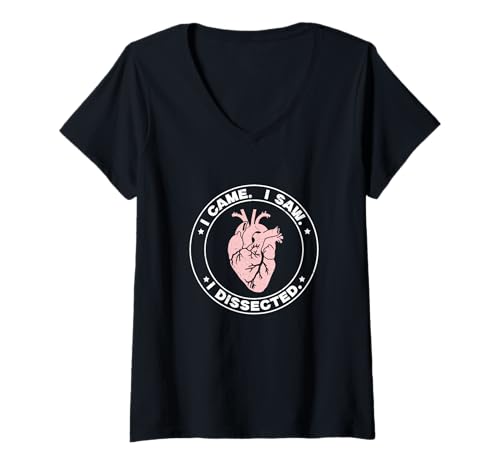 Damen Ich kam, ich SAH, ich sezierte Lustiger Anatomie-Humor für Anatomen T-Shirt mit V-Ausschnitt Damen Ich kam, ich SAH, ich sezierte Lustiger Anatomie-Humor für Anatomen T-Shirt mit V-Ausschnitt von The Organ Trail Shop