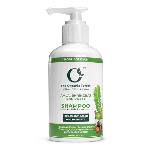 Plant Based Daily Use Shampoo - Amla, Bhringraj & Shikakai Shampoo - Sulfate & Paraben Free | Amla Oil, Vegan, Gentle Cleansing - Indian Ayurveda Hair Care Routine Shampoo - Men & Women Shampoo von The Organic Forest – VEGAN . PURE . NATURAL