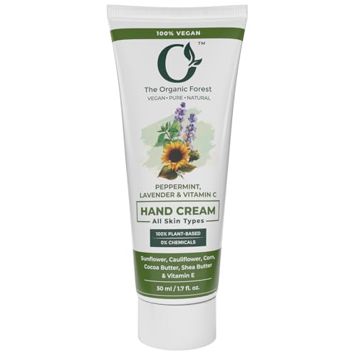 Plant-Based Lavender & Peppermint Soothing Hand Cream For Women | Vitamin C & E for Skin Protection | Hydrating Hand Cream & Moisturizer with Organic Shea Butter for Dry & Cracked Hands | von The Organic Forest – VEGAN . PURE . NATURAL