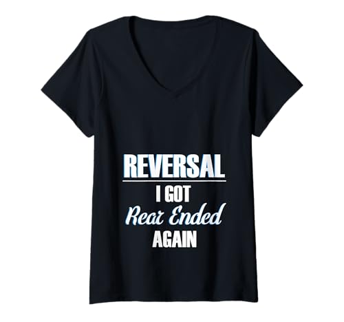 Damen Stoma Reversal I Got Rear Ended Again Funny Surgery Stoma T-Shirt mit V-Ausschnitt Damen Stoma Reversal I Got Rear Ended Again Funny Surgery Stoma T-Shirt mit V-Ausschnitt von The Ostomy Survival Apparel