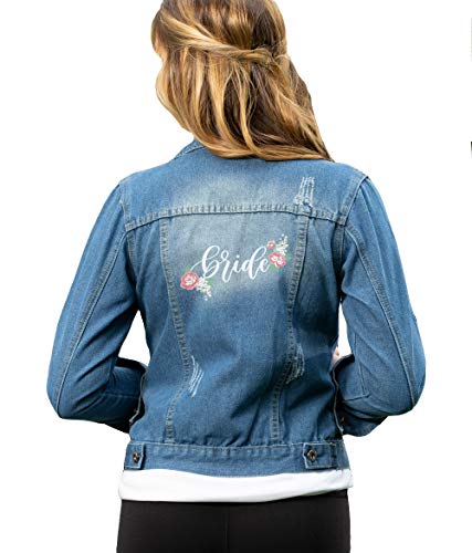 Jeansjacke Damen, Brautjacke, Frau Jeansjacke, Zukunft Frau Geschenke, Brautparty Jeansjacken Wifey of the Party Jeansjacke, Braut, L Jeansjacke Damen, Brautjacke, Frau Jeansjacke, Zukunft Frau Geschenke, Brautparty Jeansjacken Wifey of the Party Jeansjacke, Braut, L von The Paisley Box