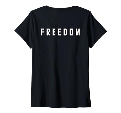 Damen Freedom – Inspirational Quote, Favorite Meaningful Saying T-Shirt mit V-Ausschnitt Damen Freedom – Inspirational Quote, Favorite Meaningful Saying T-Shirt mit V-Ausschnitt von The Poet Tee