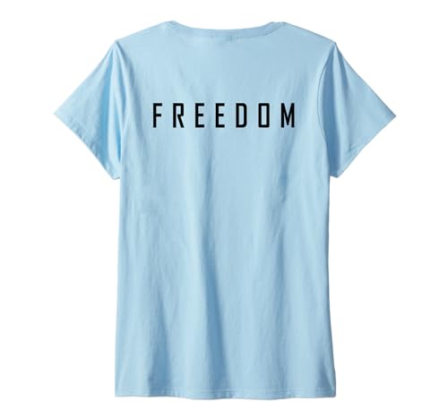 Damen Freedom – Inspirational Quote, Favorite Meaningful Saying T-Shirt mit V-Ausschnitt Damen Freedom – Inspirational Quote, Favorite Meaningful Saying T-Shirt mit V-Ausschnitt von The Poet Tee