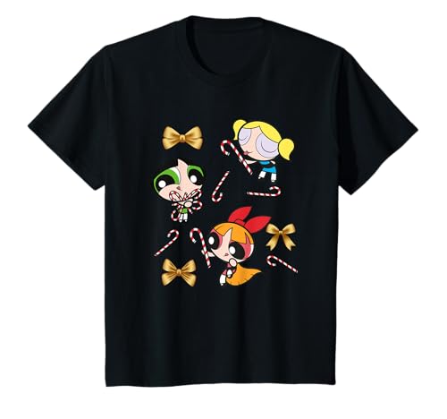 Kinder Weihnachten Powerpuff Girls Bow and Candy T-Shirt von The Powerpuff Girls