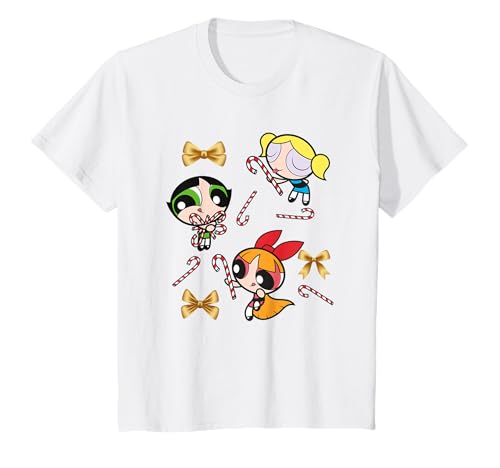 Kinder Weihnachten Powerpuff Girls Bow and Candy T-Shirt von The Powerpuff Girls